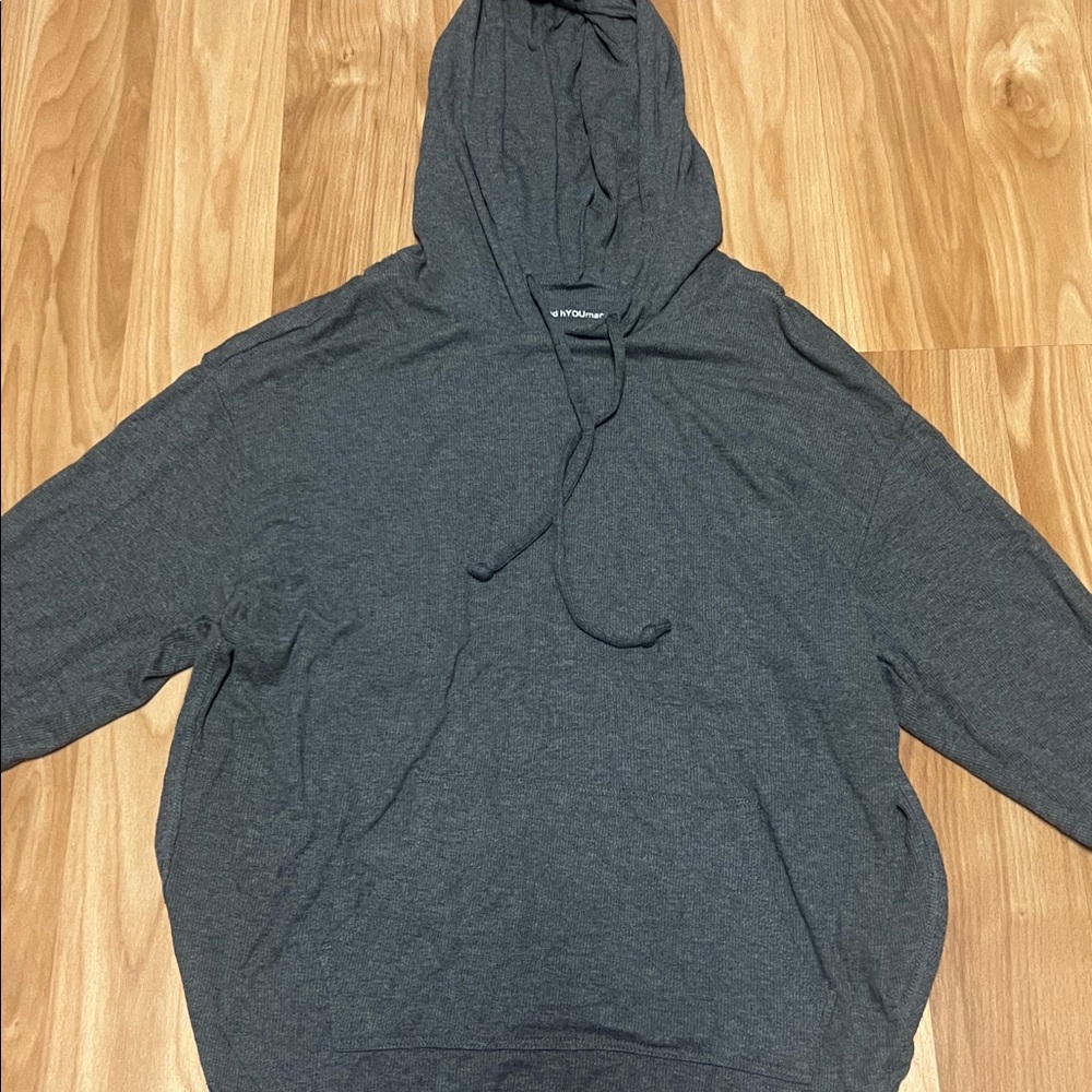 good hyOUman gray hoodie size medium